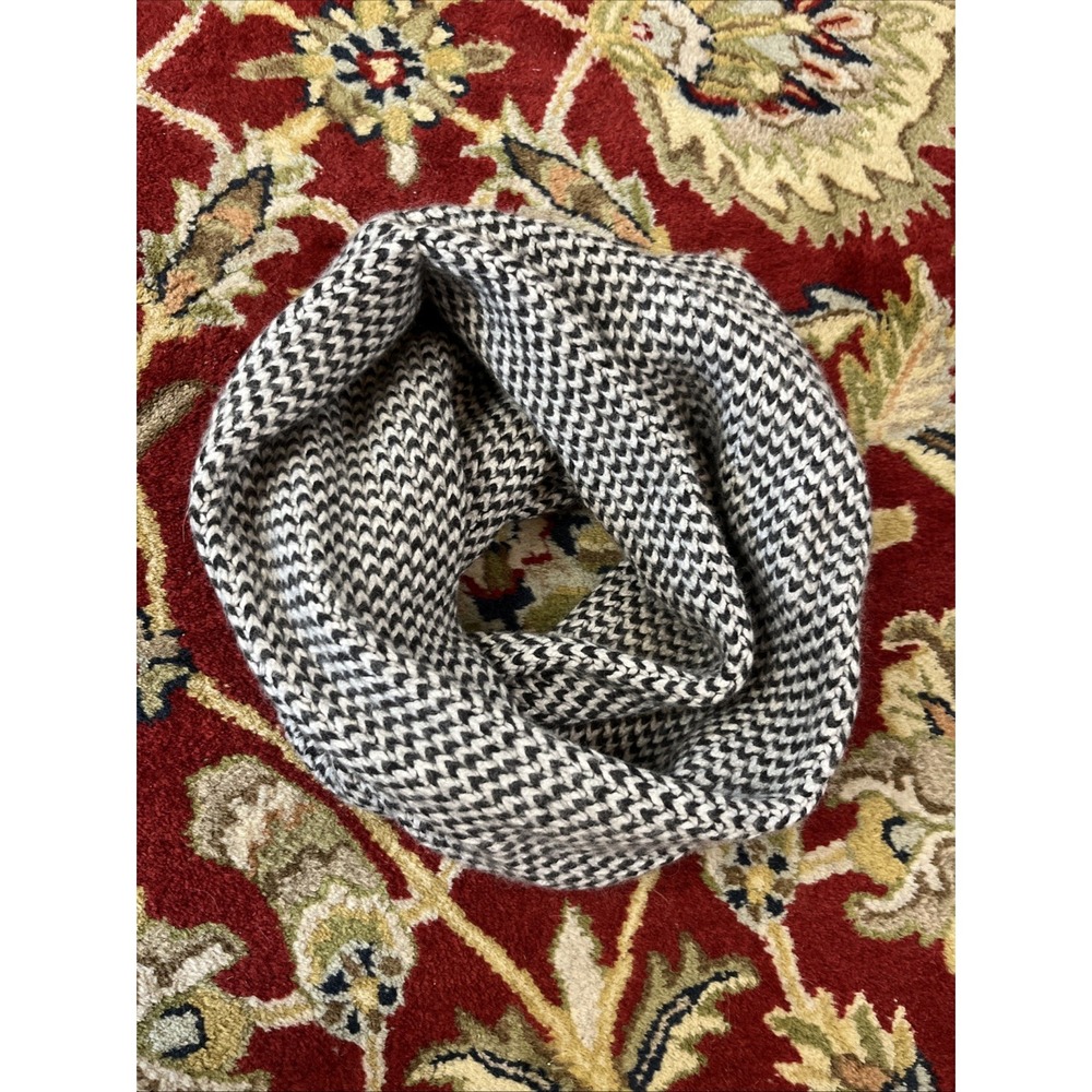 J. Crew Cashmere Lambs Wool Blend Sweater Infinity Scarf Slouchy Chevron Knit